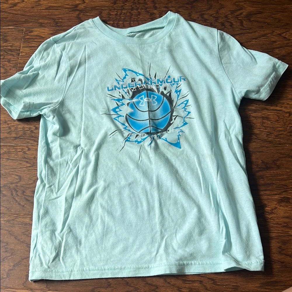 Under Armour Kids Aqua Blue Burst Tee boys YSM